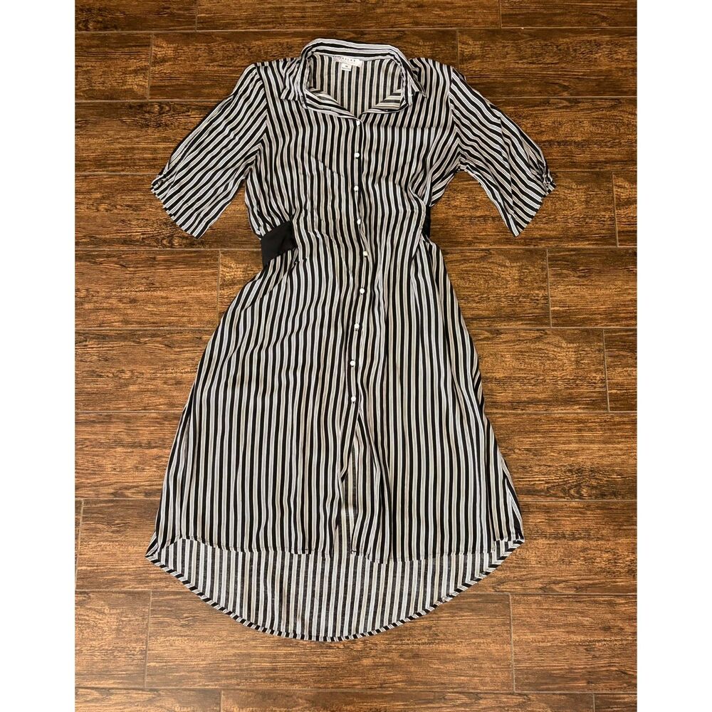 Favlux Black & White Striped Dress - M